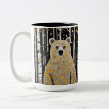 Taza de abrazo de oso divertido