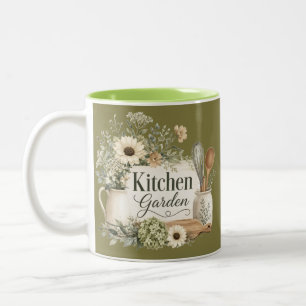 Bicolor Taza de acento de jardín de cocina