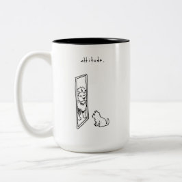 Bicolor taza de actitud