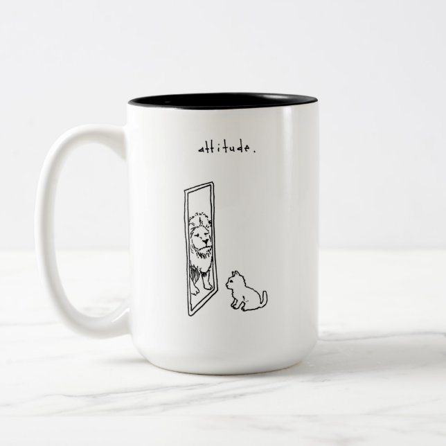 Bicolor taza de actitud (Izquierda)
