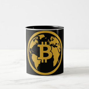 Bicolor Taza de activo global de Bitcoin