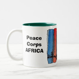 Bicolor Taza de África del cuerpo de paz