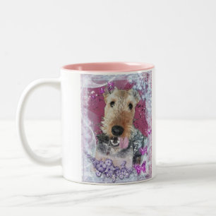 Bicolor Taza de Airedale Terrier