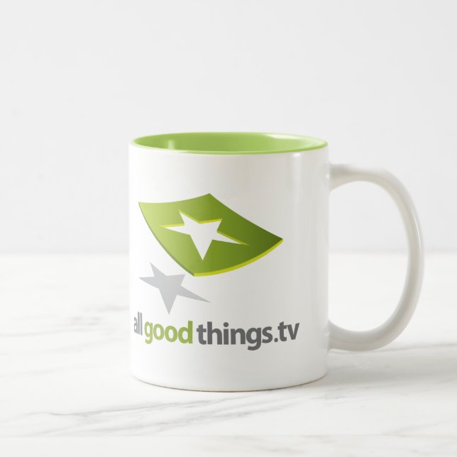 Bicolor Taza de AllGoodThings.TV (Derecha)