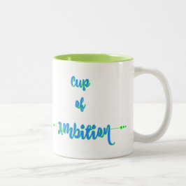 Bicolor Taza de ambición - verde azul