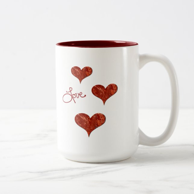 Bicolor Taza de amor rojo (Derecha)