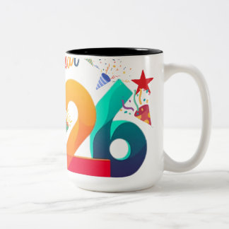 Bicolor taza de año nuevo