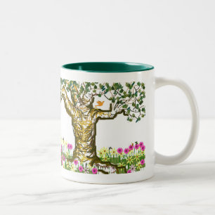Bicolor taza de árbol
