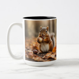 Bicolor Taza de Ardilla Adorable