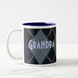 Bicolor Taza de Argyle del abuelo