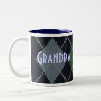Bicolor Taza de Argyle del abuelo