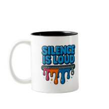 Taza De Arte Con Tipografía Negrita Silencio Es Fu