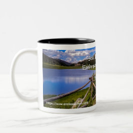 Bicolor Taza de Arte — Montaña Rocosas - Ver de Diferente 