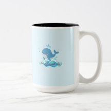 Taza de ballena del océano linda