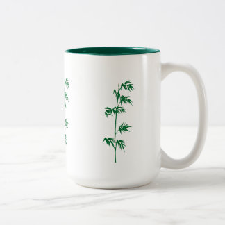 Bicolor Taza de bambú verde