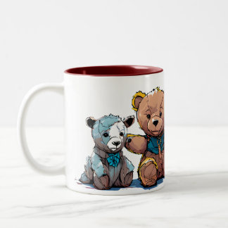 Bicolor Taza de bebida caliente Prayer Bear