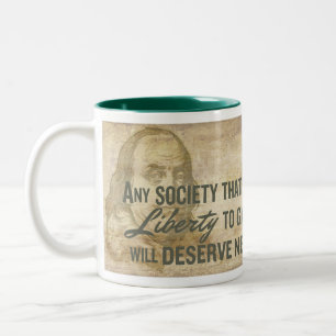 Bicolor Taza de Ben Franklin