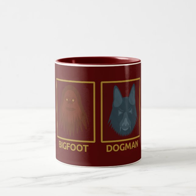 Bicolor Taza de Bigfoot y Dogman (Centro)
