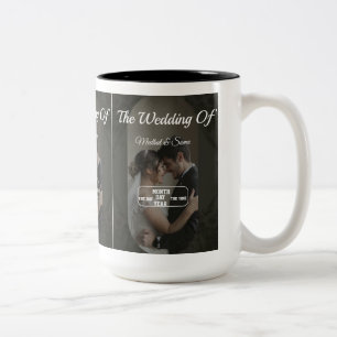 Bicolor Taza de boda para novia y novio Pareja romántica