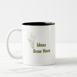 Bicolor Taza de bombilla botánica personalizada