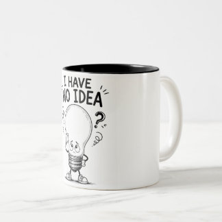 Bicolor Taza de bombilla divertida 'No tengo ni idea'