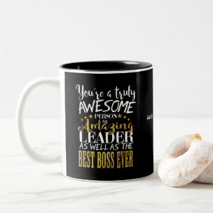Bicolor TAZA de BOSS - GRACIAS DIRIGIR el "jefe