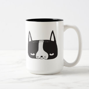 Bicolor Taza de Boston Terrier