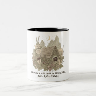Bicolor Taza de Bruja Cottagecore | Taza de Café de Bruja