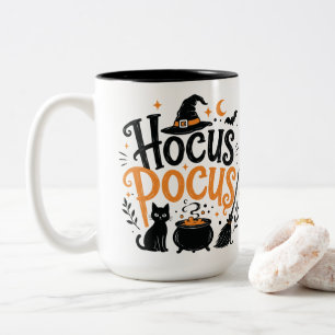 Bicolor Taza de bruja de Halloween Hocus Pocus