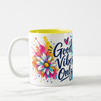 Bicolor Taza de Buenas Vibraciones