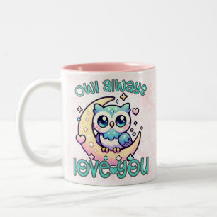 Bicolor Taza de búho siempre te ama