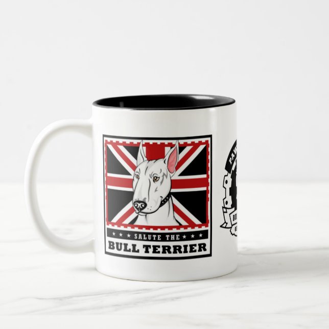 Bicolor Taza de bull terrier (Izquierda)