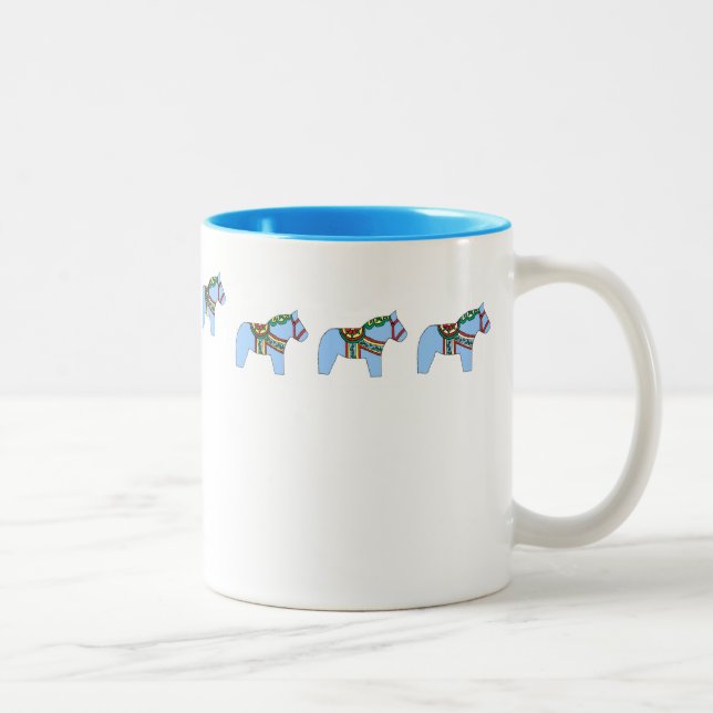 Bicolor Taza de caballo azul (Derecha)