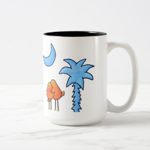 Bicolor Taza de café 15 onzas