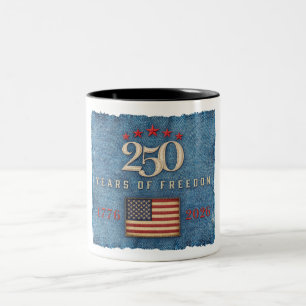 Bicolor Taza de café - 250 años de libertad