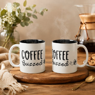 Bicolor Taza de café Abejorro con cafeína