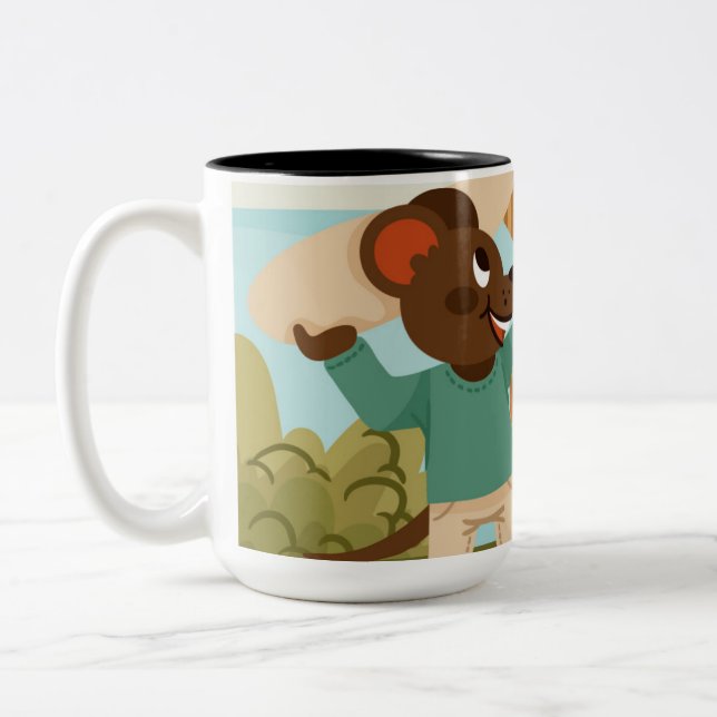 Bicolor Taza de café acogedora de dos tonos (Izquierda)