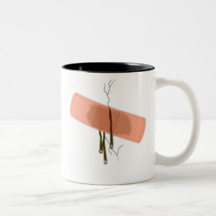 Bicolor Taza de café agrietada