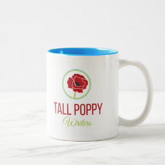 Bicolor Taza de café alta de la amapola
