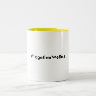 Bicolor Taza de café amarilla del #TogetherWeRise