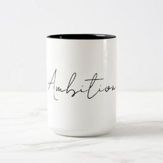 Bicolor Taza de café Ambición