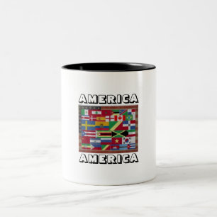Bicolor Taza de café AMÉRICA AMÉRICA