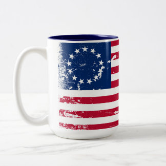 Bicolor Taza de café americana de la bandera americana