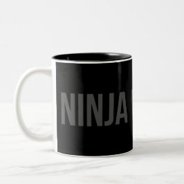 Bicolor Taza de café Arma Ninja