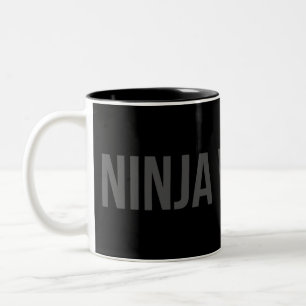 Bicolor Taza de café Arma Ninja