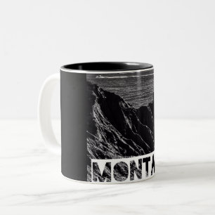 Bicolor taza de café artsy del montauk
