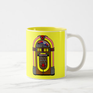 Bicolor Taza de café Aseada-o retra de la máquina