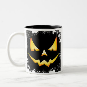 Bicolor Taza de café asustadiza de Halloween de la