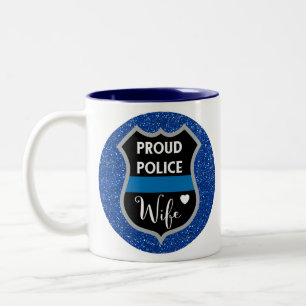 Bicolor Taza de café azul de la ayuda de la esposa de la