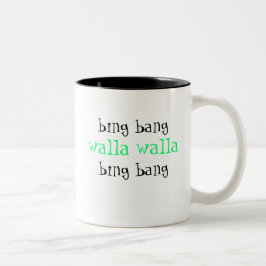Bicolor taza de café bing bang walla walla bing bang